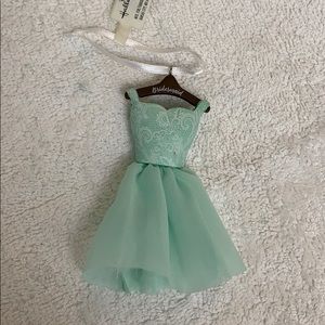 🏈 Hallmark NWT Bridesmaid dress tree ornament light green